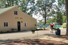 Activity Center building at Pomona RV Park & Campground.